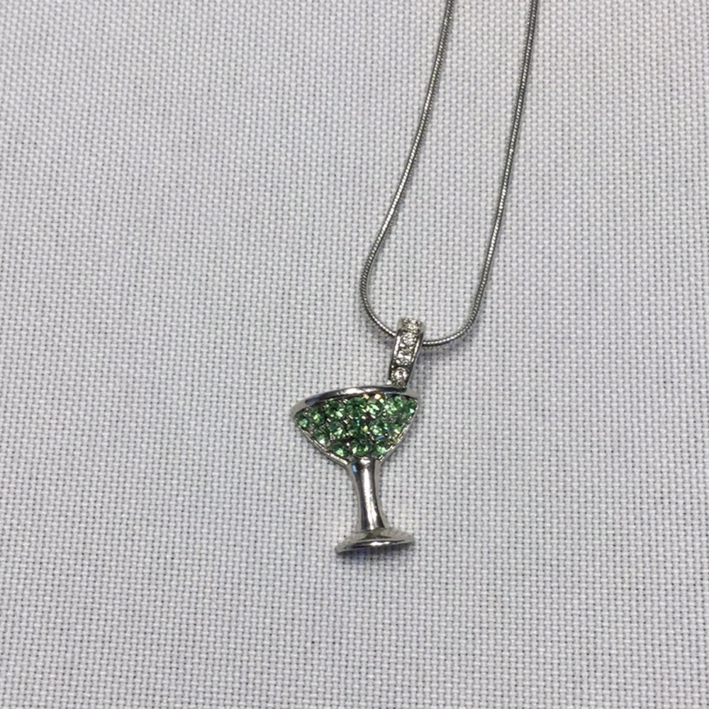 5/$25 Martini necklace with green by Lia Sophia